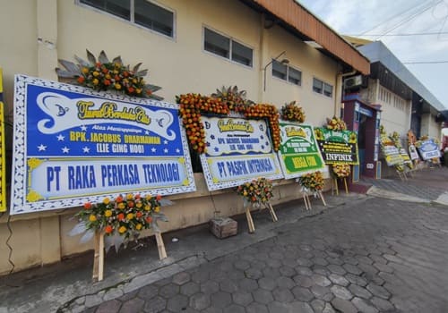 Bukti pengiriman karangan bunga duka cita Jogja