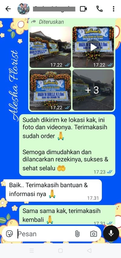 Testimoni toko bunga di jogja