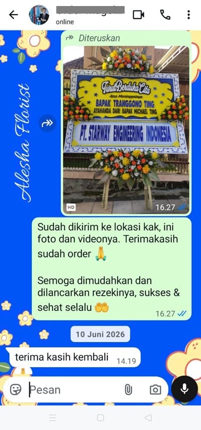 Testimoni toko bunga di yogyakarta