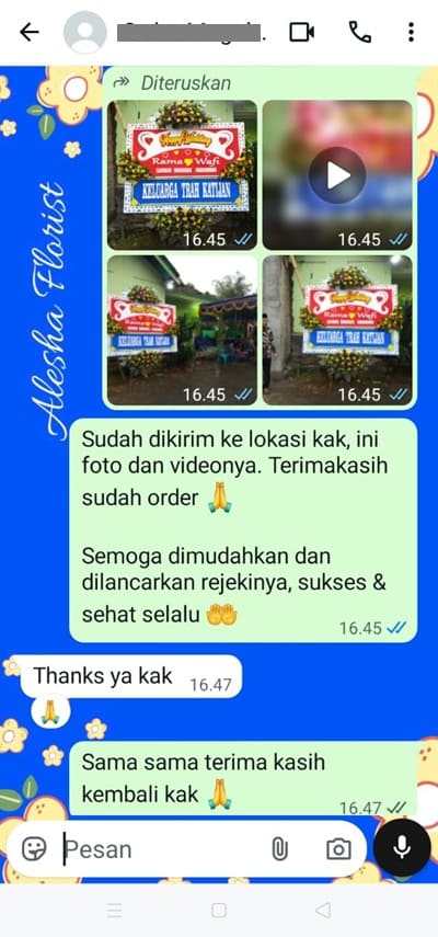 Testimoni toko bunga papan kenaikan jabatan jogja