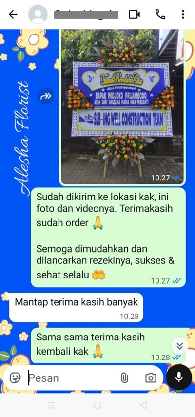 Testimoni toko karangan bunga duka cita jogja