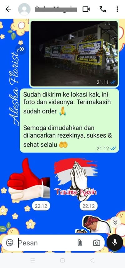 Testimoni toko karangan bunga yogyakarta